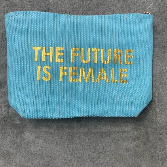 Handbags - 🖤Magid Women's THE Future IS Female Straw Pouch Clutch